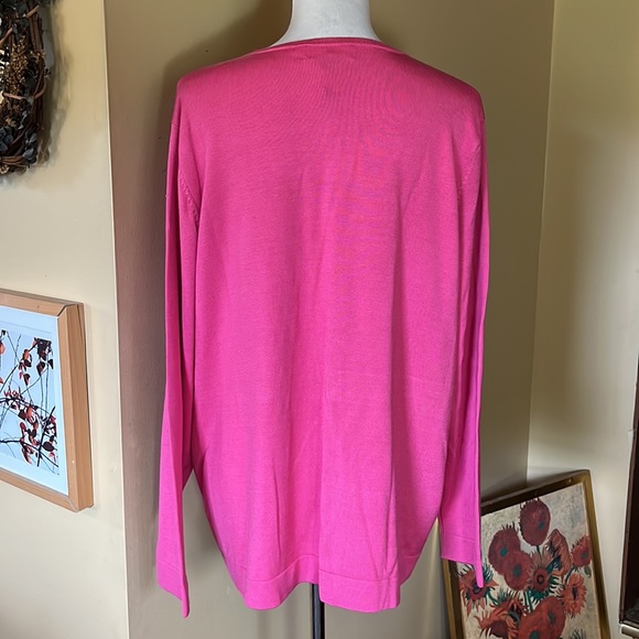 RALPH LAUREN Size 3X Barbie Pink
Cardigan Logo button Front Silk-Blend $138 - Picture 5 of 12